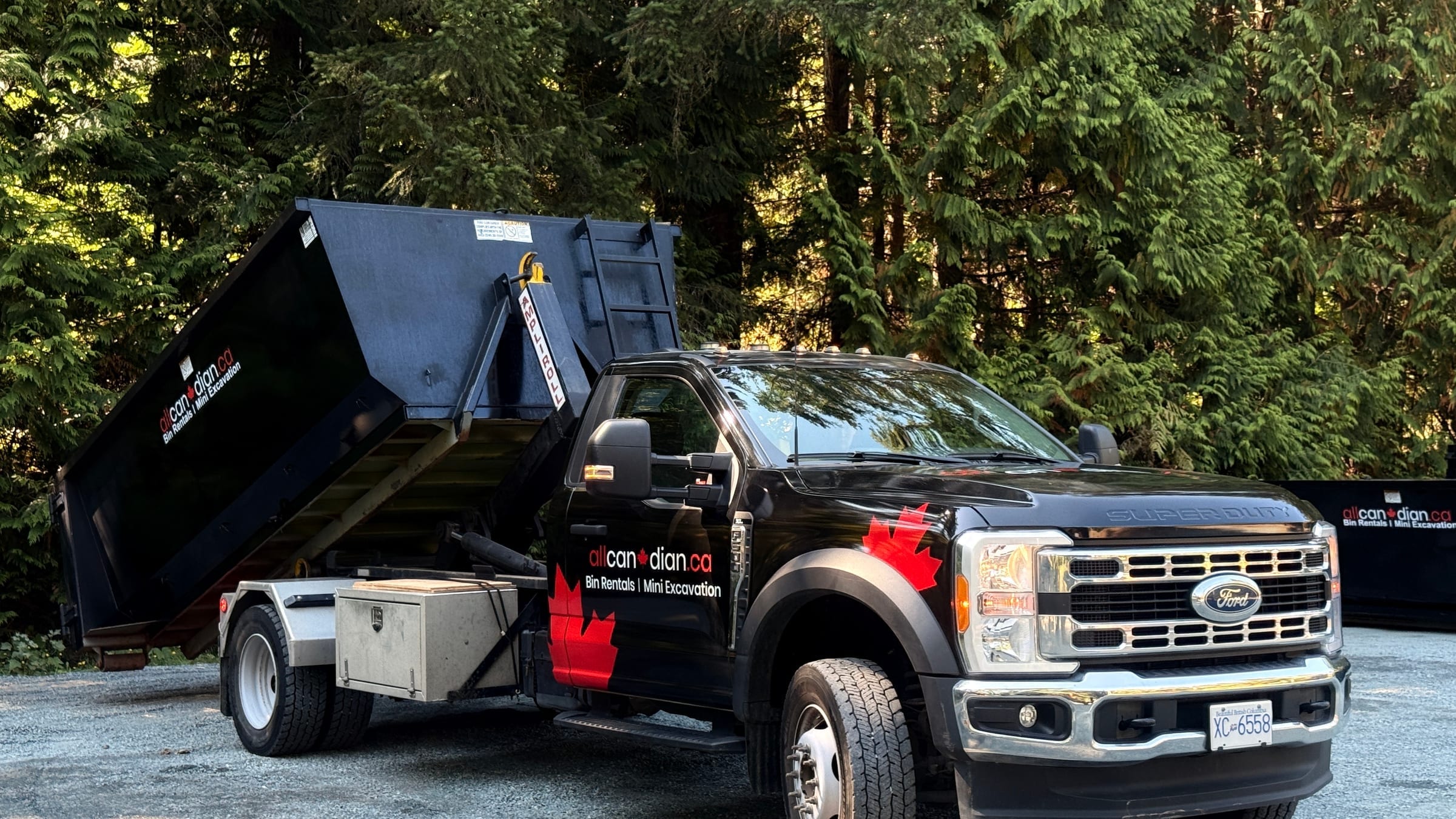 All Canadian bin ready for pickup after a Mid Vancouver Island cleanout